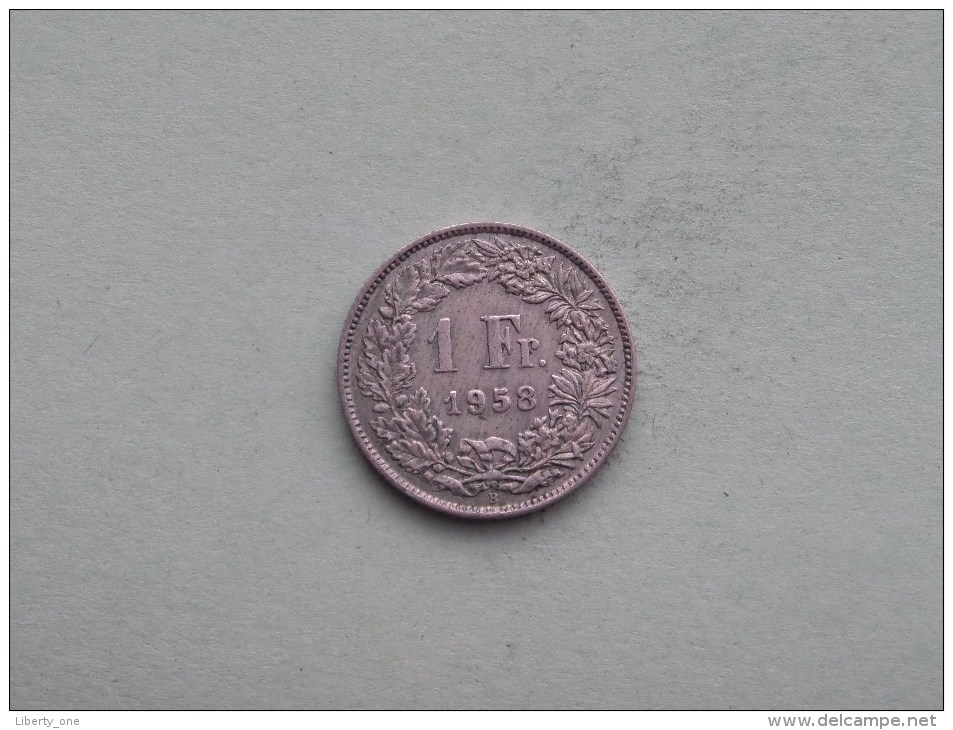 1958 - 1 Franc / KM 24 ( Uncleaned - For Grade, Please See Photo ) ! - Autres & Non Classés