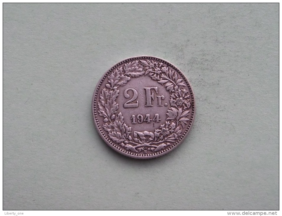 1944 - 2 Francs / KM 21 ( Uncleaned - For Grade, Please See Photo ) ! - Autres & Non Classés