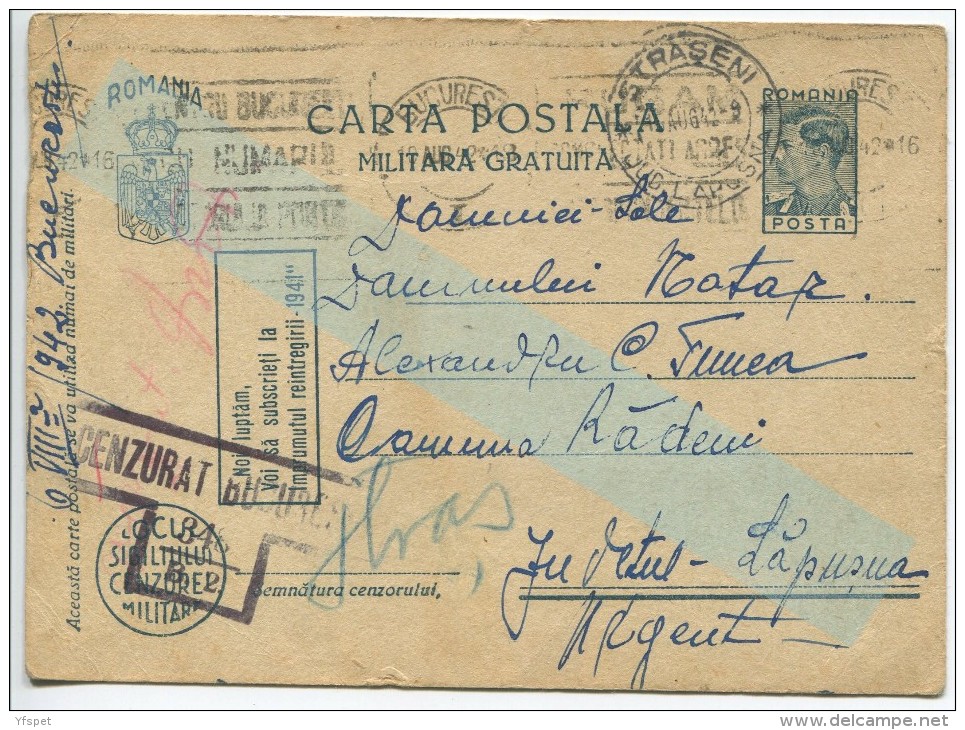 Romania - Military Stationery Post Card, Straseni (Basarabia),1942 - Entiers Postaux