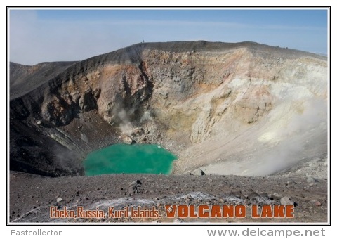 Ebeko,Russia, Kuril Islands. Volcano Lake Postage Card 3268-16 - Andere & Zonder Classificatie