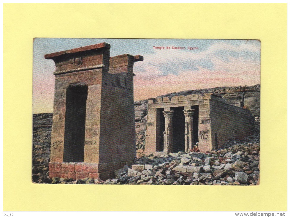 Assouan - 23-12-1903 - Carte Temple Dandour - 1866-1914 Khédivat D'Égypte