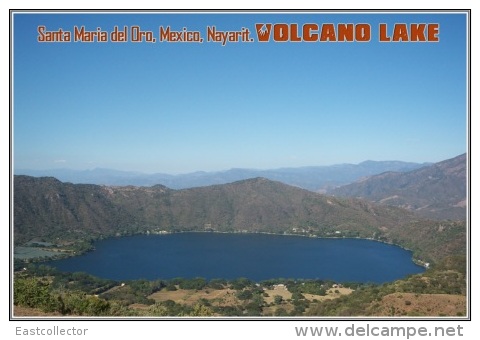 Santa Maria Del Oro, Mexico, Nayarit. Volcano Lake Postage Card 3268-16 - Andere & Zonder Classificatie