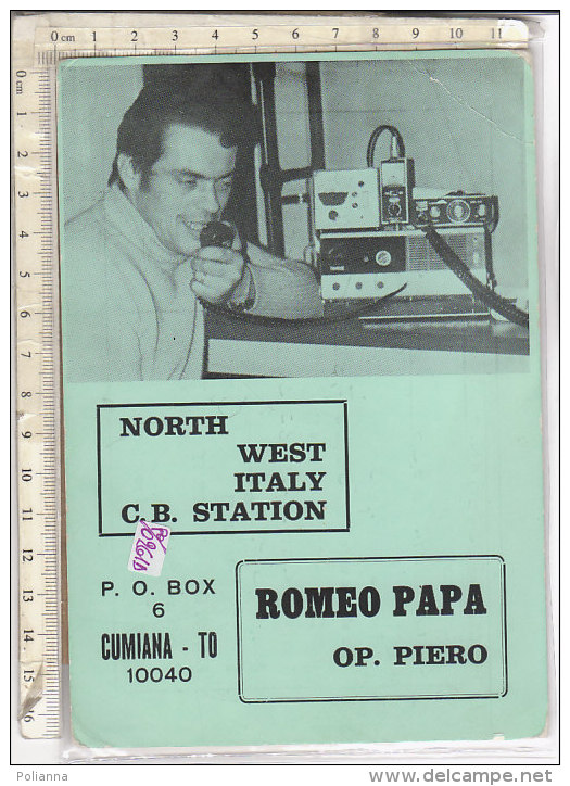 PO0261D# CARTE QSL - RADIO - NORTH WEST ITALY C.B.STATION - CUMIANA TORINO 1974  No VG - CB