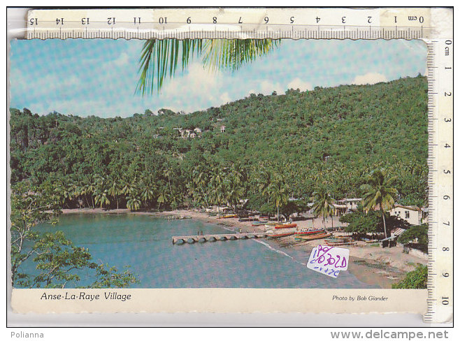 PO0302D# ANTILLE - SAINT MARTEEN SAINT LUCIA - ANSE-LA-RAYE VILLAGE VG 1982 - Saint Lucia