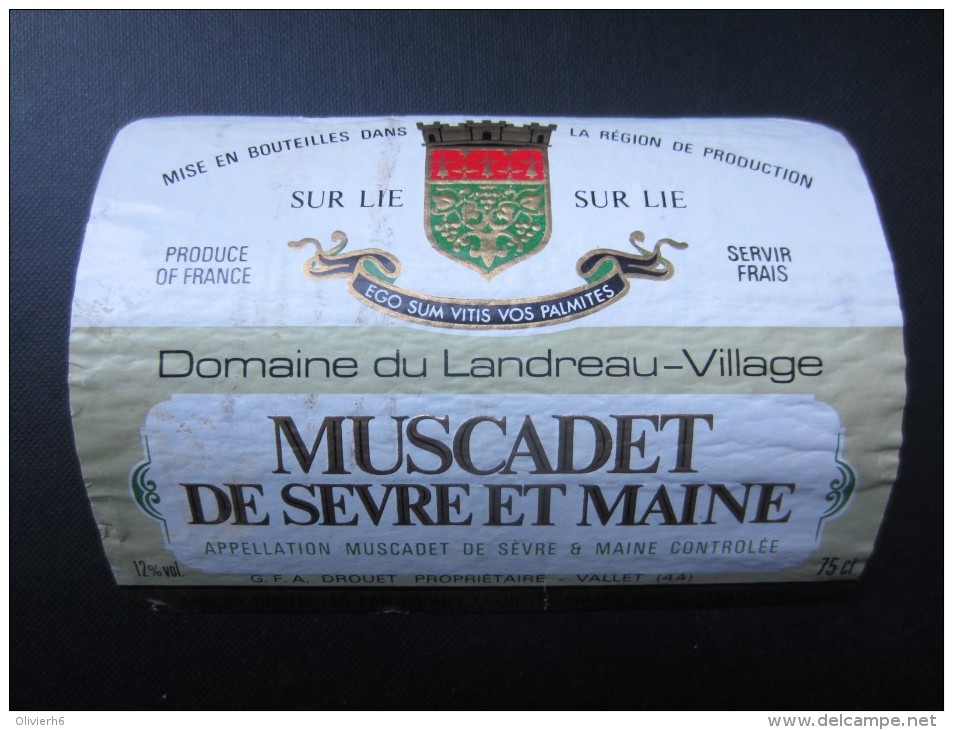 ETIQUETTE DE VIN (M64) MUSCADET DE SèVRE Et MAINE (2 Vues) Landreau-Village Drouet Propriétaire - Vino Blanco