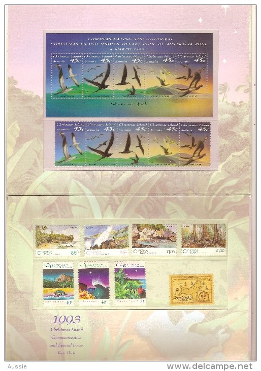 Christmas Island 1993 Yvertn° 387-399 Et Bloc 9 *** MNH Cote 39,50 Euro Year Pack Faune Flore - Christmas Island