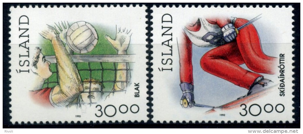 ISLANDE 1991 YVERT  N° 713/14 LUXE ** MNH - Unused Stamps