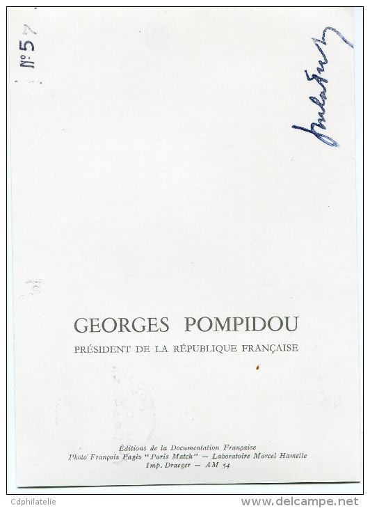 NIGER CARTE MAXIMUM DU PA 173 VISITE DU PRESIDENT POMPIDOU AU NIGER  OBLITERATION 1er JOUR NIAMEY 22 JANV. 72 - Niger (1960-...)