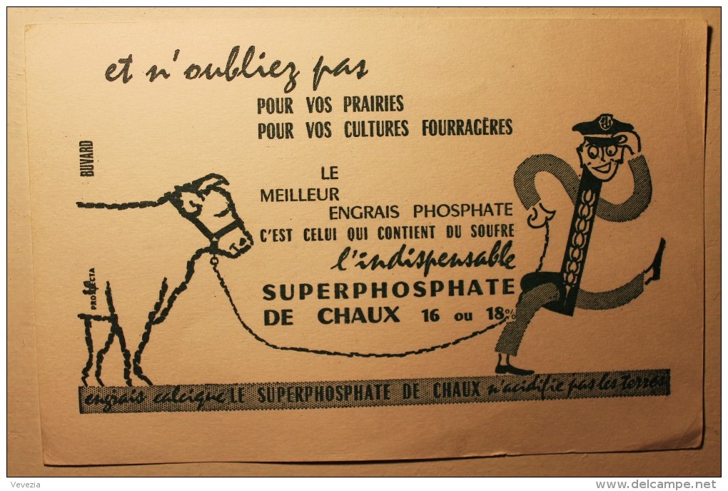 BEAU BUVARD " SUPERPHOSPHATE DE CHAUX ",ENGRAIS,VACHE,AGRICULTURE - Farm