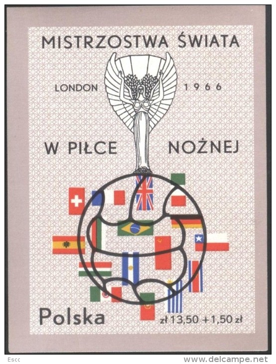 Mint S/S  Football World Cup 1966  From Poland - 1966 – Inglaterra