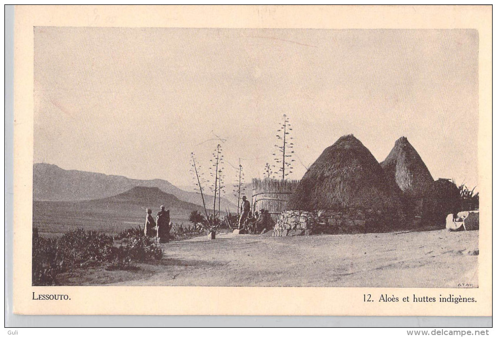 Afrique (Lesotho ) LESSOUTO Aloès Et Huttes Indigènes (Editions : Du Dépôt Du Livre Morija  N°12)*PRIX FIXE - Lesotho