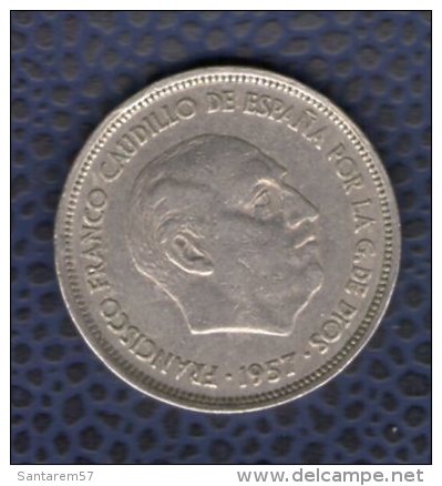 Espagne 1957 Pièce De Monnaie Coin 25 Pesetas Franco Caudillo - 25 Pesetas