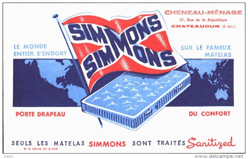 -BUVARD -   Matelas SIMMONS    état LUXE - Produits Ménagers