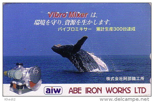 Télécarte Japon - ANIMAL - BALEINE - WHALE Japan Phonecard - WAL Telefonkarte - BALLENA - 292 - Delfines