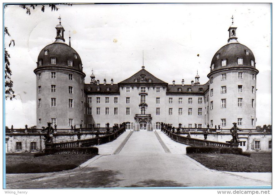 Moritzburg - S/w Schloss Moritzburg Auffahrt - Moritzburg