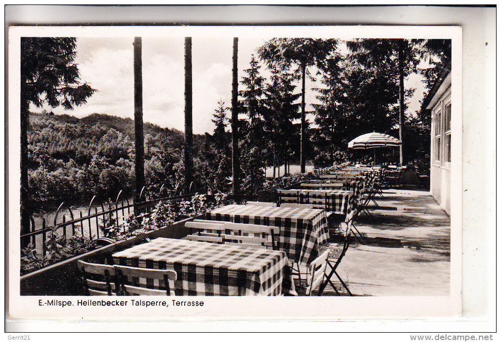 5828 ENNEPETAL - MILSPE, Gasthof Heilenbecker Talsperre, 1954, Landpoststempel "Ennepetal-Wittenstein" - Ennepetal