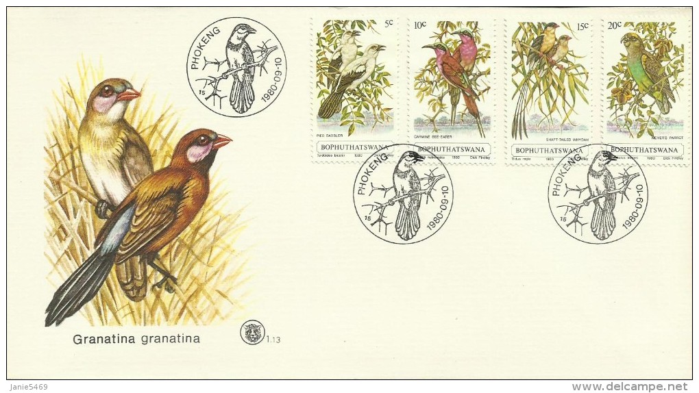 South Africa Bophuthatswana 1980 Birds FDC - Bophuthatswana