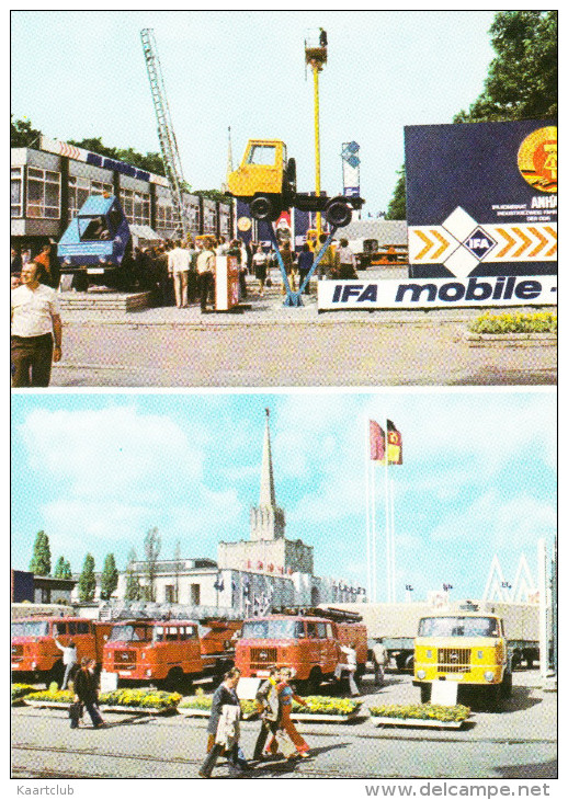 Leipzig 4x IFA W50 LKW/TRUCK, FEUERWEHR  & 'IFA MOBILE '- Technische Messe - DDR - Vrachtwagens En LGV