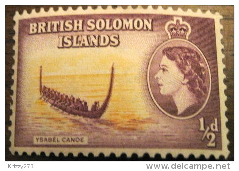 British Solomon Islands 1956 Ysabel Canoe 0.5d - Mint - Salomonseilanden (...-1978)