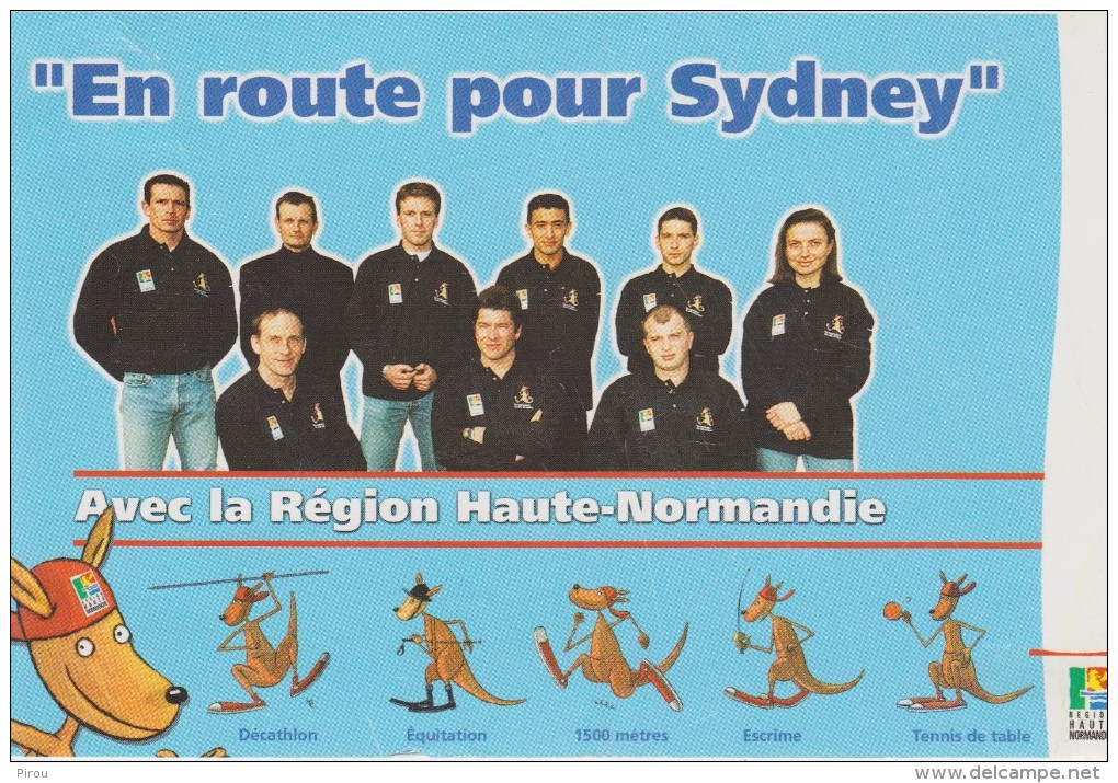 JEUX OLYMPIQUES  DE SYDNEY 2000 Avec La Région Haute-Normandie E.NAVET,A.LEDERMANN..... - Olympic Games