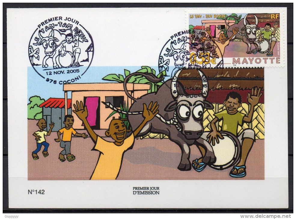 Mayotte - 2005 - Carte - Le Tam-Tam Boeuf - Lettres & Documents