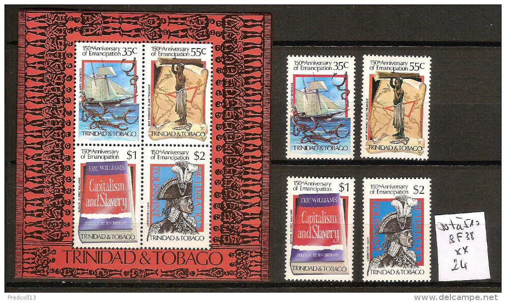 Trinité Et Tobago 507 à 510 + BF 38 ** Côte 24 € - Trinité & Tobago (1962-...)