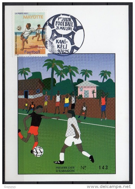 Mayotte - 2001 - Carte - Football - Lettres & Documents