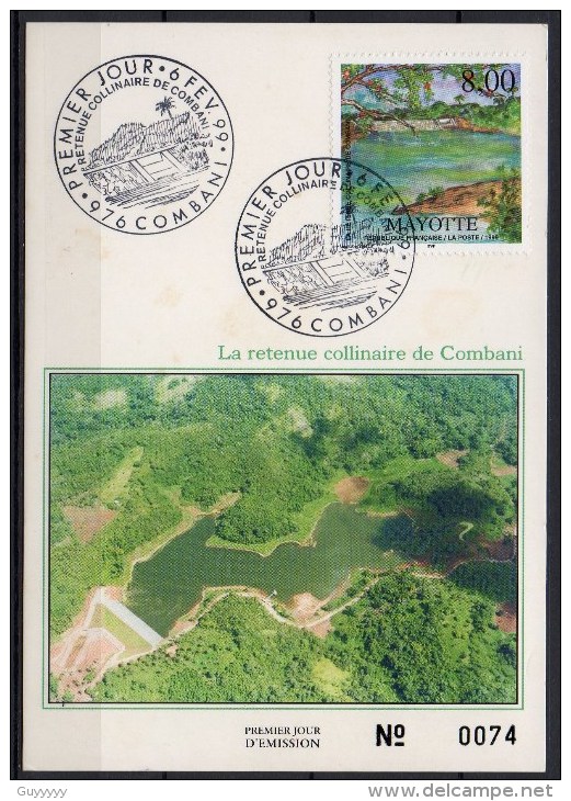 Mayotte - 1999 - Carte - Retenue Collinaire De Combani - Lettres & Documents