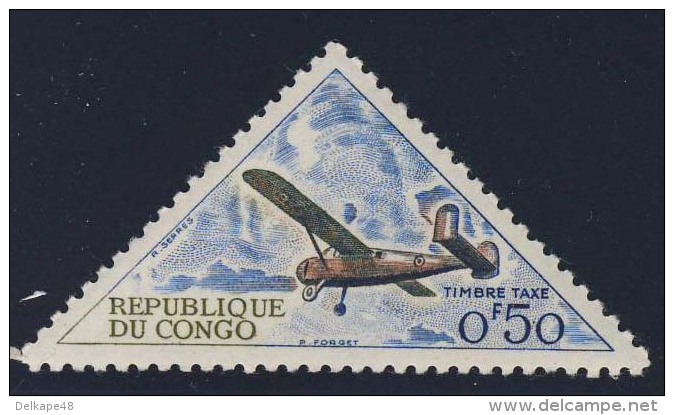 Congo Brazzaville 1961 Mi T2 Yv T35 ** Holste Broussard Monoplane - Plane / Avion / Flugzeug / Vliegtuig - Post