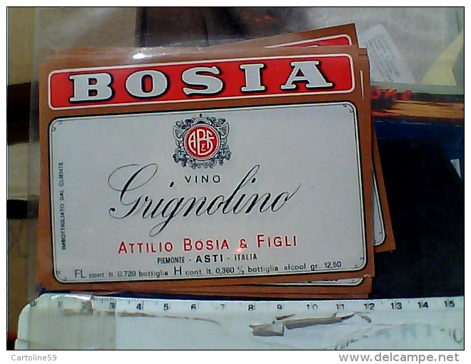 ETICHETTA VINO GRIGNOLINO  BOSIA ASTI ER139780 - Vino Rosso