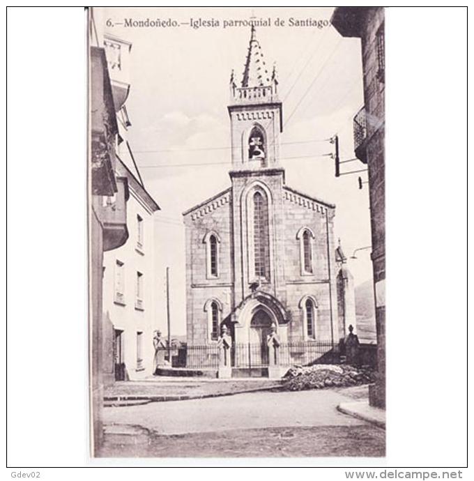 LGOTP8296-LFTD9618.Tarjeta Postal De LUGO.Edificios E IGLESIA DE SANTIAGO En MONDOÑEDO.Lugo - Lugo