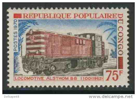 Congo Brazzaville 1970 Mi 263 ** Alsthom Series BB 1100 Diesel Locomotive (1962) – Congo Railways / Diesellok Alsthom - Treinen