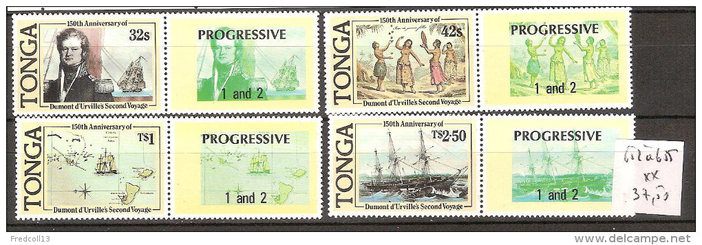 Tonga 652 à 655 ** Côte 37.50 € - Tonga (1970-...)