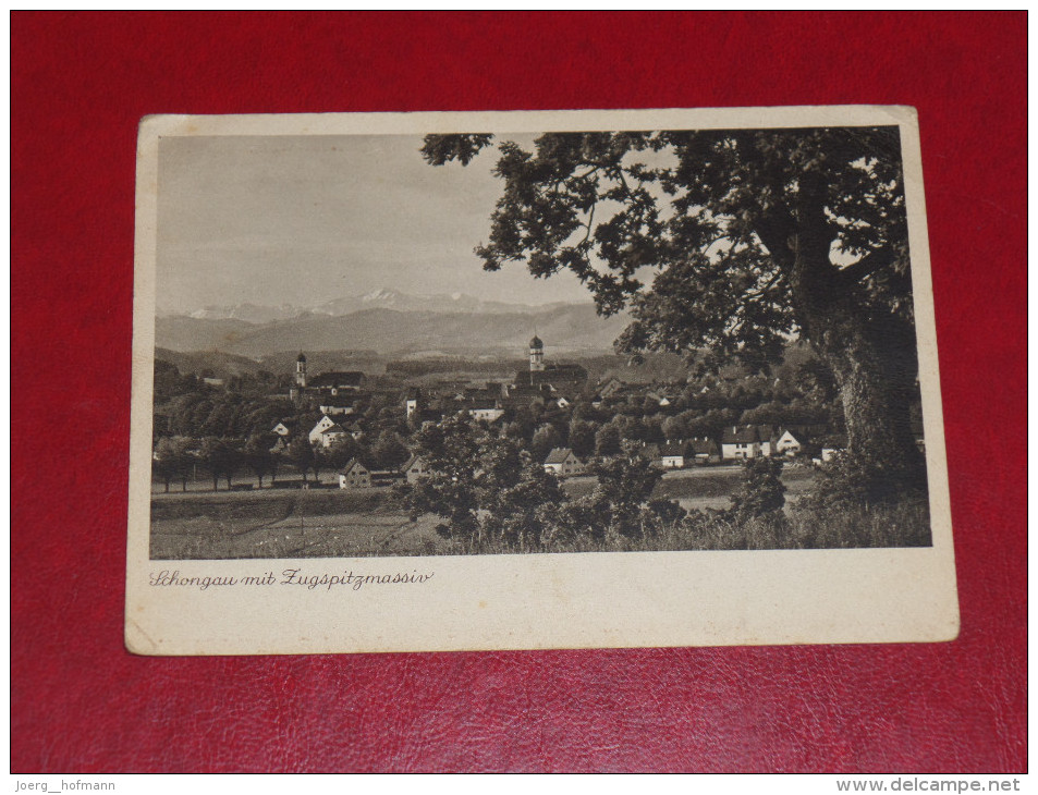 Schongau Mit Zugspitzmassiv Weilheim Zugspitze Bayern Ungebraucht Unused Germany Postkarte Postcard - Weilheim