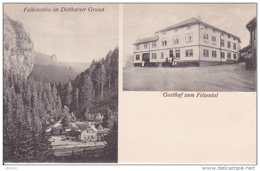 AK Falkenstein Im Dietharzer Grund - Gasthof Zum Felsental - 1927 (12086) - Tambach-Dietharz