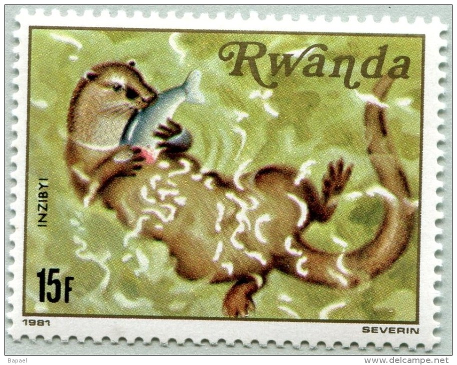 N° Michel 1125 (N° Yvert 1005) - Timbre Du Rwanda (MNH) (1981)  - Carnivorous Animals (JS) - Unused Stamps