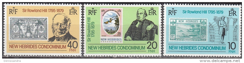 Nouvelles Hebrides 1979 Michel 531 - 533 Neuf ** Cote (2005) 2.20 Euro Rowland Hill Avec Ancien Timbres - Neufs