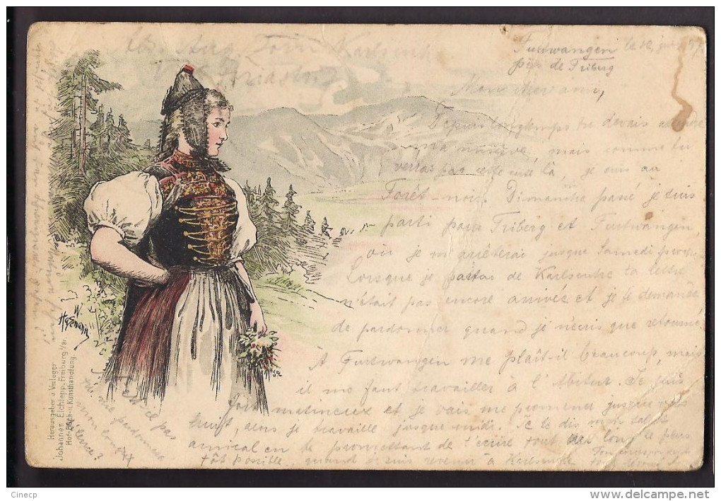 CPA ALLEMAGNE - Furtwangen - Gruss Aus Signé Illustrateur Hazemann - Précurseur 1897 - Furtwangen