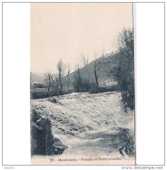 LGOTP8307-LFTD9662.Tarjeta Postal De LUGO.Arboles.PAISAJE NEVADO De PONTEPOUSADA En  MONDOÑEDO.Lugo - Lugo