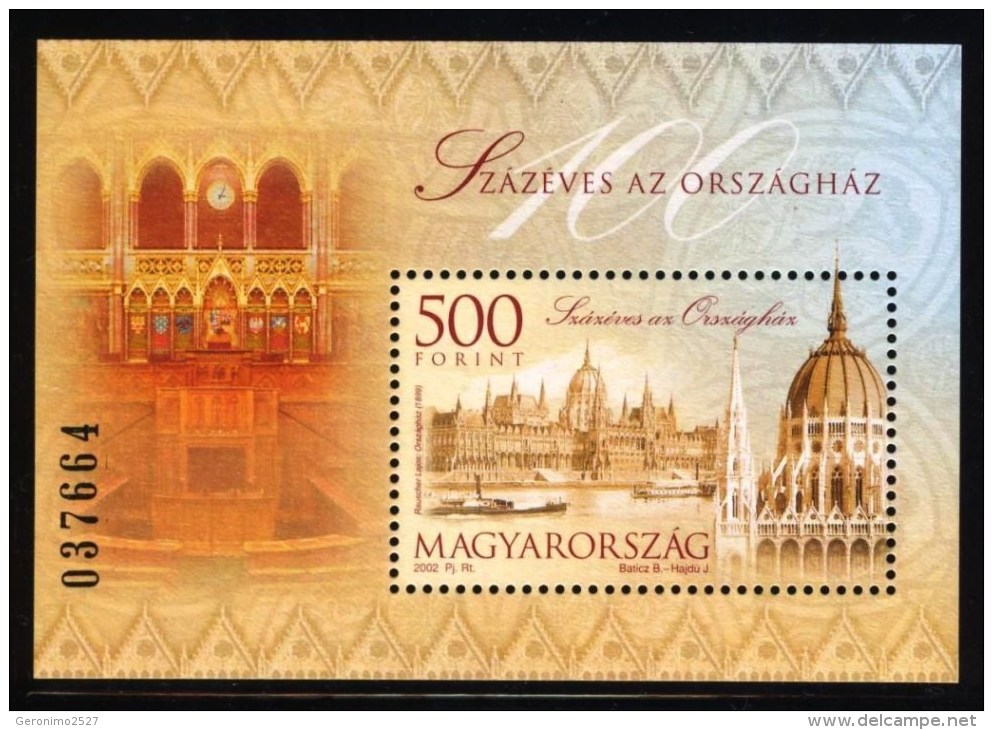 HUNGARY 2002 ARCHITECTURE Famous Buildings HUNGARIAN PARLIAMENT - Fine S/S MNH - Ongebruikt