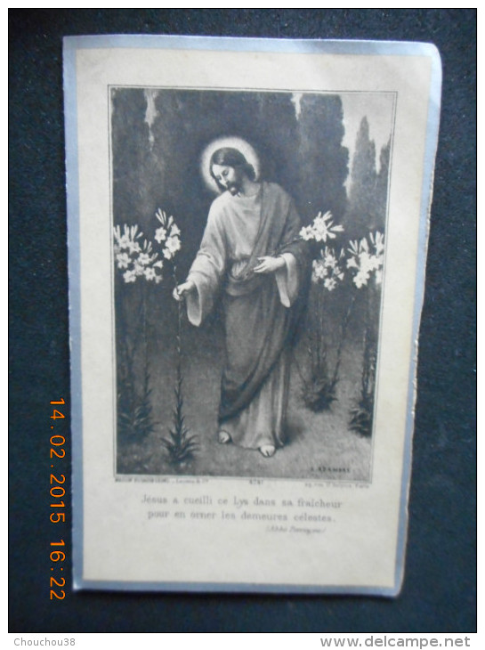 IMAGE PIEUSE Double FAIRE-PART DECES - Elzida NICOLAS 1933 Basse-Terre (Guadeloupe) - Religion & Esotericism