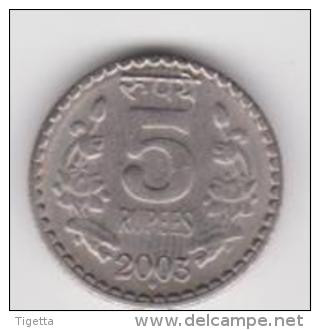 INDIA   5 RUPEES  ANNO 2003 - Indien