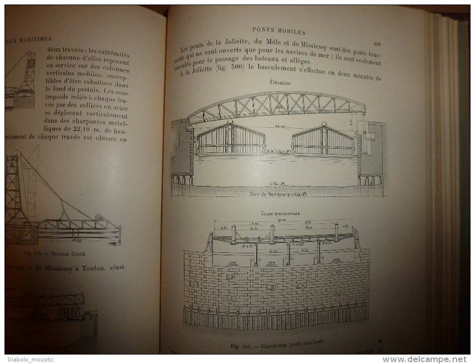 1914 Cours de TRAVAUX MARITIMES tome I par Baron Quinette de Rochemont et Henry Desprez