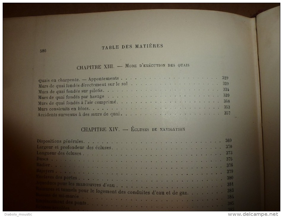 1914 Cours de TRAVAUX MARITIMES tome I par Baron Quinette de Rochemont et Henry Desprez