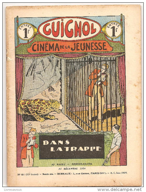 Guignol Cinéma De La Jeunesse Dans La Trappe N°51 Du 23 Décembre 1934 - Fortsetzungen