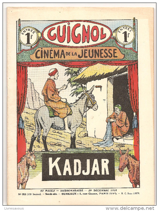 Guignol Cinéma De La Jeunesse Kadjar N°52 Du 29 Décembre 1935 - A Suivre