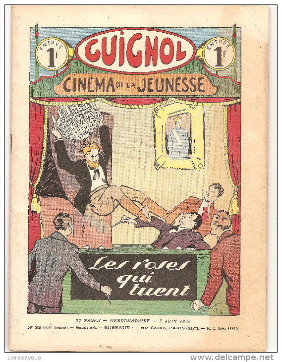 Guignol Cinéma De La Jeunesse Les Roses Qui Tuent N°23 Du 7 Juin 1936 - Fortsetzungen