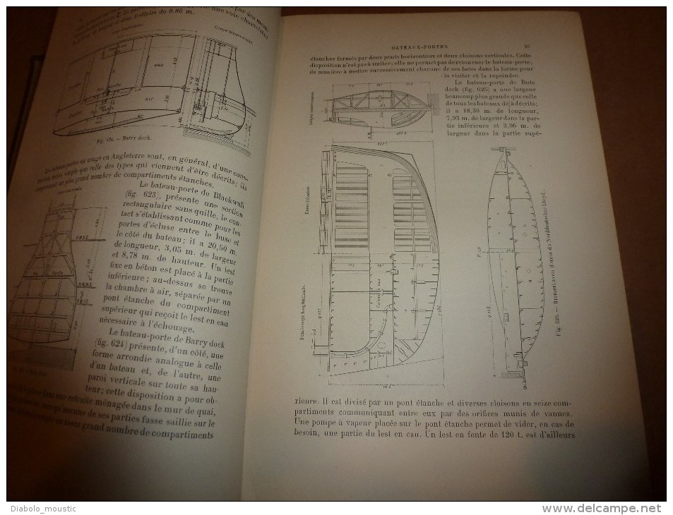 1914 Cours de TRAVAUX MARITIMES tome II par Baron Quinette de Rochemont et Henry Desprez