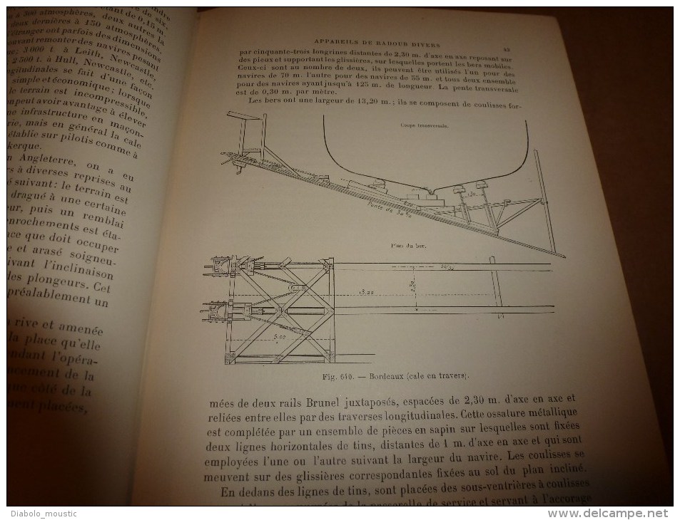 1914 Cours de TRAVAUX MARITIMES tome II par Baron Quinette de Rochemont et Henry Desprez