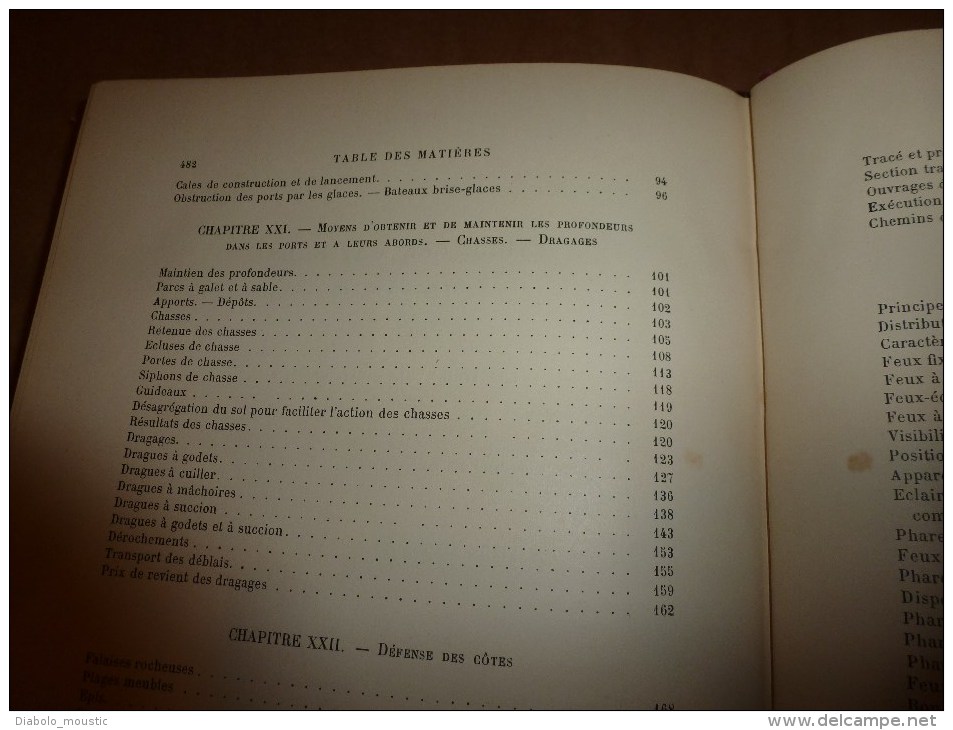 1914 Cours de TRAVAUX MARITIMES tome II par Baron Quinette de Rochemont et Henry Desprez